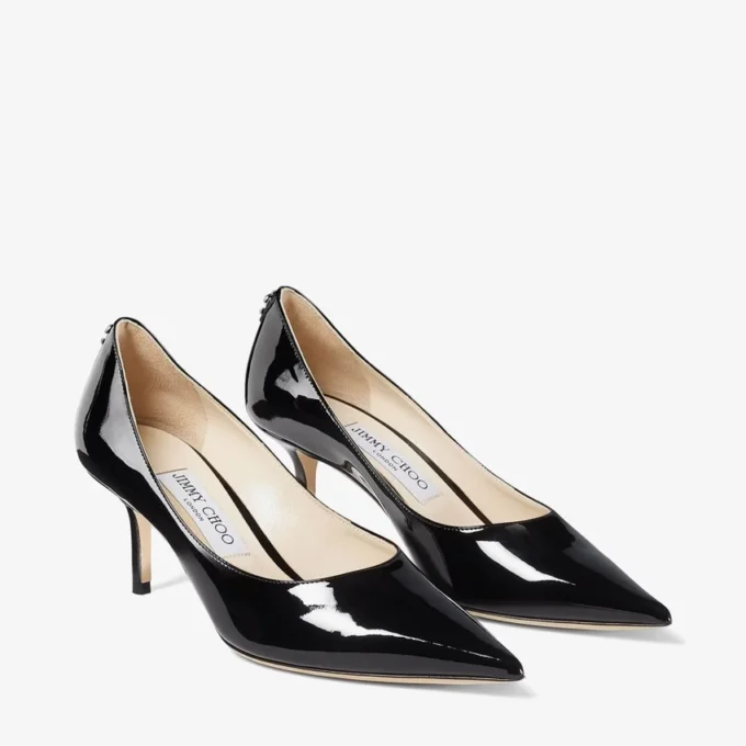 Zapatos de salón Love 65 de charol negro con emblema JC Zapatos de salón Love 65 de charol negro con emblema JC
