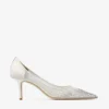 Zapatos de salón Love 65 de malla blanca con cristales DéGradé