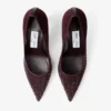 Zapatos de salón Love 85 de malla en color merlot intenso con cristales Galaxy Zapatos de salón Love 85 de malla en color merlot intenso con cristales Galaxy