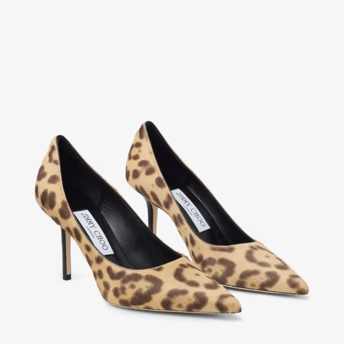 Zapatos de salón Love 85 de potro con estampado de leopardo natural Zapatos de salón Love 85 de potro con estampado de leopardo natural
