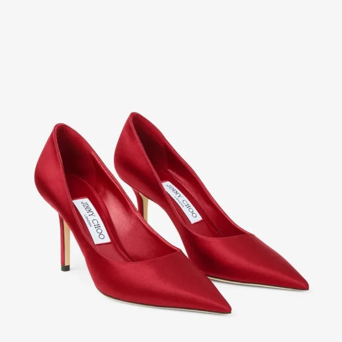 Zapatos de salón Love 85 en satén rojo rubí