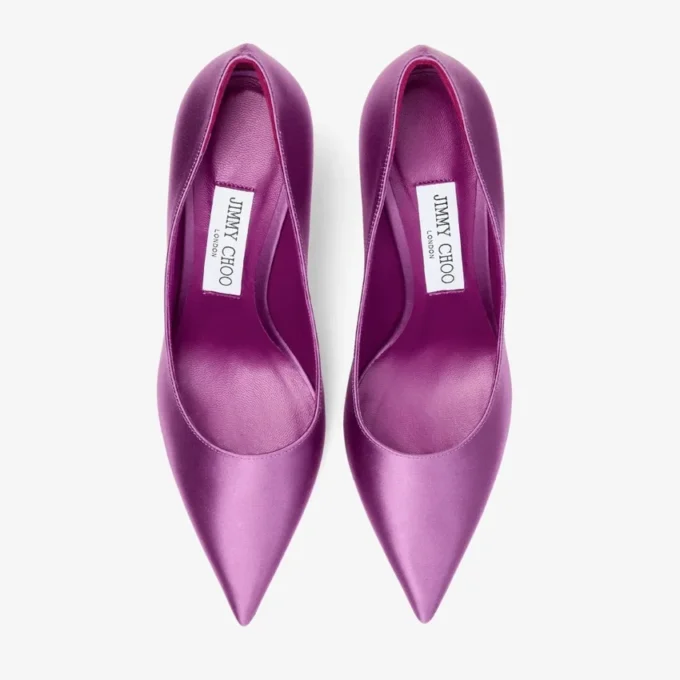 Zapatos de salón Love 85 en satén violeta orquídea Zapatos de salón Love 85 en satén violeta orquídea