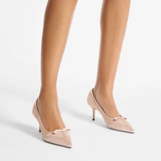 Zapatos de salón Love Mesh 85 Macaron de satén con tul fruncido
