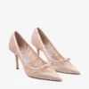 Zapatos de salón Love Mesh 85 Macaron de satén con tul fruncido Zapatos de salón Love Mesh 85 Macaron de satén con tul fruncido