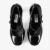 Zapatos de salón Marene Mary Jane 120 de piel de becerro pulida en negro con hebilla de cristal Zapatos de salón Marene Mary Jane 120 de piel de becerro pulida en negro con hebilla de cristal