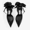Zapatos de salón Marja 100 negros de piel spazzolato suave con adorno corto de lentejuelas Zapatos de salón Marja 100 negros de piel spazzolato suave con adorno corto de lentejuelas
