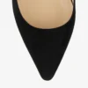 Zapatos de salón Romy 100 de ante negro con punta afilada