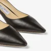 Zapatos de salón Romy 60 de piel de cabritilla negra con punta afilada