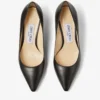 Zapatos de salón Romy 60 de piel de cabritilla negra con punta afilada