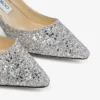 Zapatos de salón Romy 60 de tela con purpurina gruesa color champán Zapatos de salón Romy 60 de tela con purpurina gruesa color champán