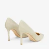 Zapatos de salón Romy 85 con punta afilada y purpurina platino hielo