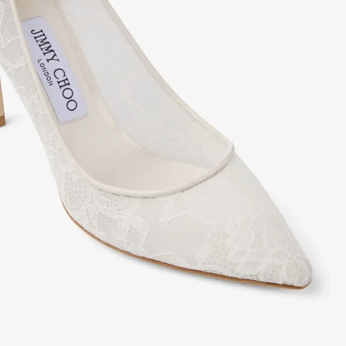 Zapatos de salón Romy 85 de jimmy choo en marfil con encaje Zapatos de salón Romy 85 de jimmy choo en marfil con encaje