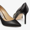 Zapatos de salón Romy 85 de piel de cabritilla negra con punta afilada Zapatos de salón Romy 85 de piel de cabritilla negra con punta afilada