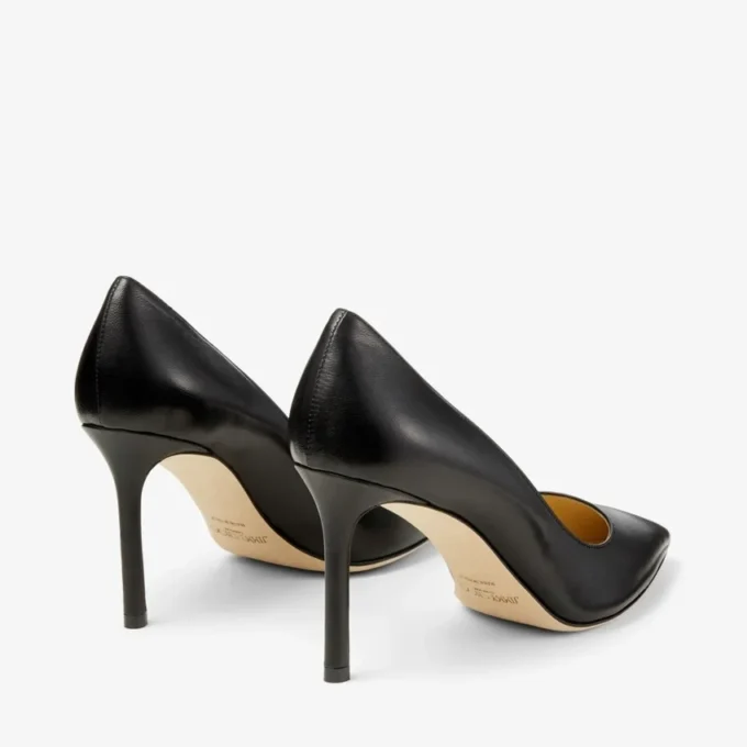 Zapatos de salón Romy 85 de piel de cabritilla negra con punta afilada Zapatos de salón Romy 85 de piel de cabritilla negra con punta afilada