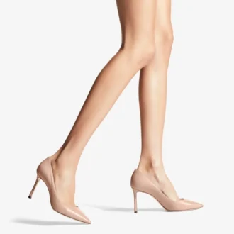 Zapatos de salón Romy 85 de piel de cabrito rosa ballet