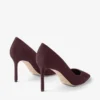 Zapatos de salón Romy 85 en ante tono a tono color merlot intenso