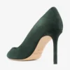 Zapatos de salón Romy 85 en ante verde británico a tono Zapatos de salón Romy 85 en ante verde británico a tono