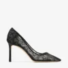 Zapatos de salón Romy 85 negros con encaje de jimmy choo Zapatos de salón Romy 85 negros con encaje de jimmy choo