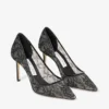 Zapatos de salón Romy 85 negros con encaje de jimmy choo Zapatos de salón Romy 85 negros con encaje de jimmy choo