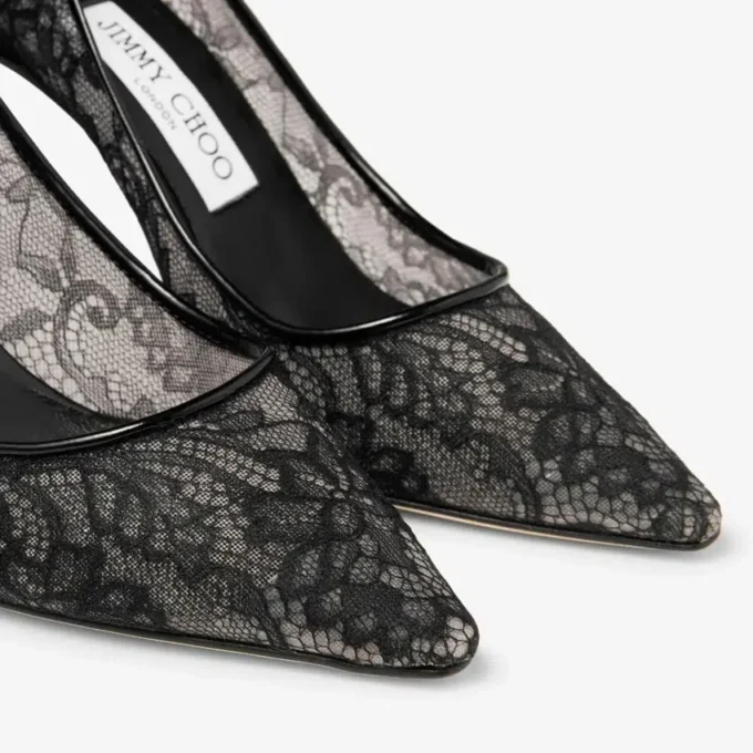 Zapatos de salón Romy 85 negros con encaje de jimmy choo Zapatos de salón Romy 85 negros con encaje de jimmy choo