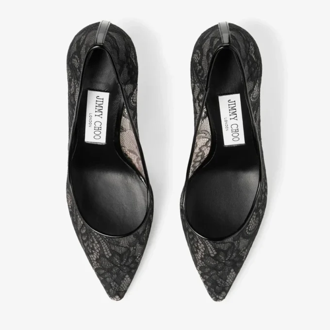 Zapatos de salón Romy 85 negros con encaje de jimmy choo Zapatos de salón Romy 85 negros con encaje de jimmy choo