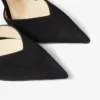 Zapatos de salón Saeda 100 de ante negro con adornos de cristal Zapatos de salón Saeda 100 de ante negro con adornos de cristal
