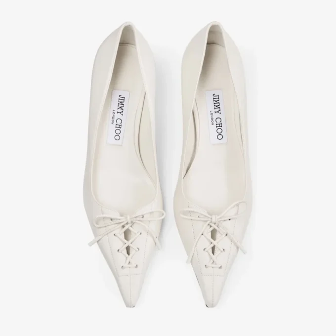 Zapatos de salón Scarlett 50 en piel napa color latte