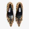 Zapatos de salón Scarlett 95 de potro con estampado de leopardo natural