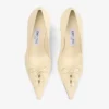 Zapatos de salón Scarlett 95 en piel estampada Elaphe color Buttermilk Zapatos de salón Scarlett 95 en piel estampada Elaphe color Buttermilk