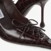 Zapatos de salón Scarlett 95 Sambuco de piel brillante con relieve de cocodrilo Zapatos de salón Scarlett 95 Sambuco de piel brillante con relieve de cocodrilo