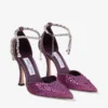Zapatos de salón Stevie 100 en satén rosa palo y violeta orquídea con cristales degradados Zapatos de salón Stevie 100 en satén rosa palo y violeta orquídea con cristales degradados