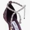 Zapatos de salón Stevie 100 en satén rosa palo y violeta orquídea con cristales degradados Zapatos de salón Stevie 100 en satén rosa palo y violeta orquídea con cristales degradados