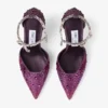 Zapatos de salón Stevie 100 en satén rosa palo y violeta orquídea con cristales degradados Zapatos de salón Stevie 100 en satén rosa palo y violeta orquídea con cristales degradados
