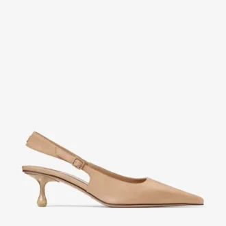 Zapatos de tacón bajo con talón abierto Amel 50 de ante Chai