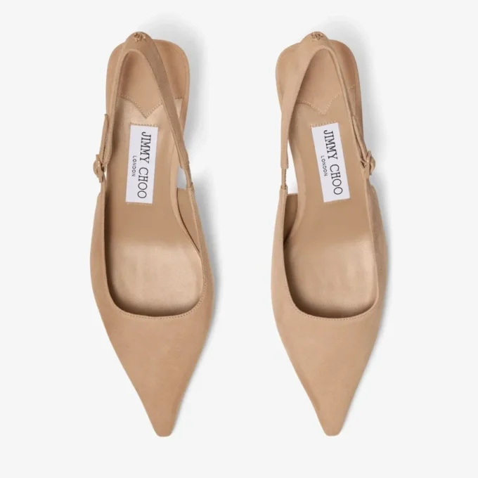 Zapatos de tacón bajo con talón abierto Amel 50 de ante Chai