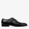 Zapatos Finnion con hebilla, de cuero cepillado negro Zapatos Finnion con hebilla, de cuero cepillado negro