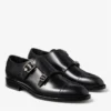 Zapatos Finnion con hebilla, de cuero cepillado negro Zapatos Finnion con hebilla, de cuero cepillado negro