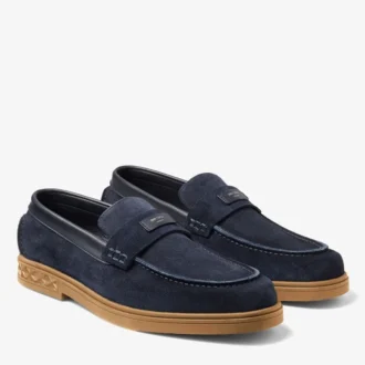 Zapatos Josh Driver de ante reverso azul marino